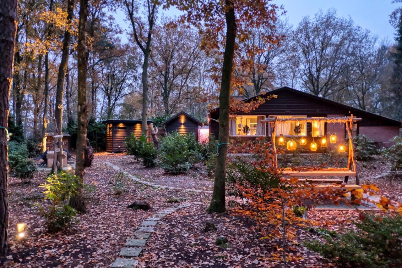 Lodge In Een Bosrijke Omgeving Met Hottub & Sauna Opt Rheezerveen Zewnętrze zdjęcie