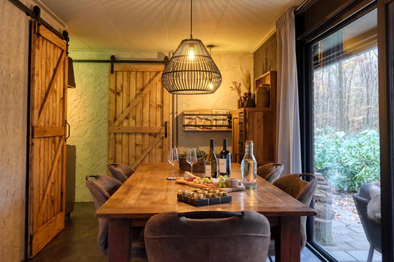 Lodge In Een Bosrijke Omgeving Met Hottub & Sauna Opt Rheezerveen Zewnętrze zdjęcie